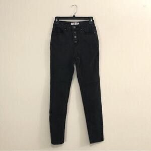 No Boundaries Size 3 Black Button Fly Skinny Jeans Simple Skater Emo Scene Fall